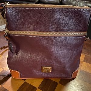 Dooney and Burke pebble grain crossbody burgundy